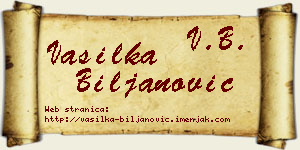 Vasilka Biljanović vizit kartica